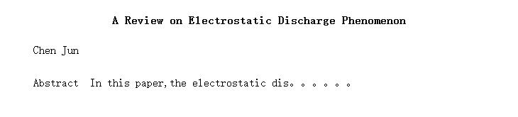 A Review on Electrostatic Discharge Phenomenon