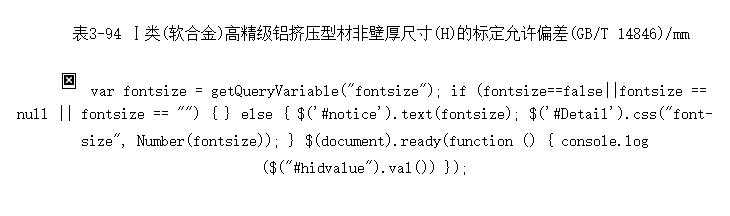 (Ͻ)߾ѹͲķǱںߴ(H)ı궨ƫ(GB/T 14846)/mm