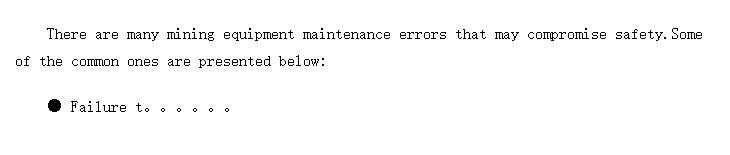 Mining Equipment Maintenance Errors (ɽ豸ά)