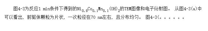 Ni<SUB>0.8</SUB>Co<SUB>0.1</SUB>Mn<SUB>0.1</SUB>(OH)<SUB>2</SUB>TEM