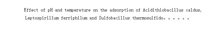 Effect of pH and temperature on the adsorption of Acidithiobacillus caldus, Leptospirillum ferriphilum and Sulfobacillus thermosulfidooxidans onto pyrite