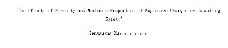 The Effects of Porosity and Mechanic Properties of Explosive Charges on Launching Safety