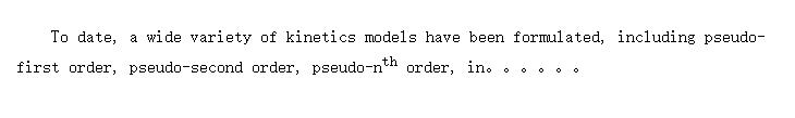 Adsorption kinetics models
