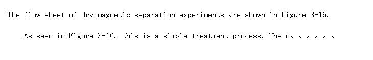 Flow sheet of experiments