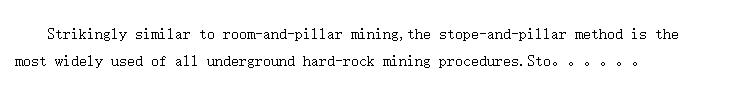 Stope-and-Pillar Mining (ʽɿ)