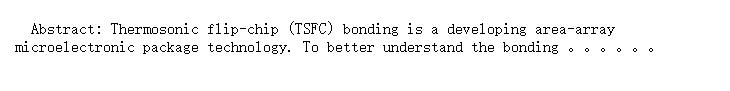 Modeling study of thermosonic flip-chip bonding process