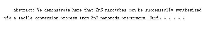 Rational Synthetic Strategy: From ZnO Nanorods to ZnS Nanotubes