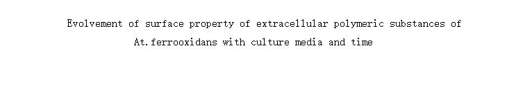 Evolvement of surface property of extracellular polymeric substances of At.ferrooxidans with culture media and time