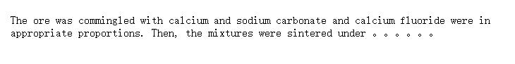 Sintering temperature experiments