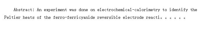 The Peltier Heat and the Standard Electrode Potential of Ferro ferricyanide Couple at 298.15K Determined by Electrochemical-calorimetry*